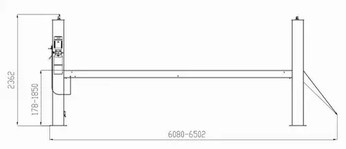 Podnośnik czterokolumnowy, płaskie najazdy 3