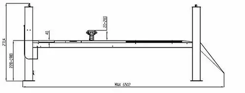 Podnośnik 4-kolumnowy, płaskie najazdy diagnostyczny 2