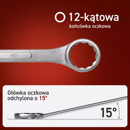 Klucz płasko-oczkowy 12 mm 5