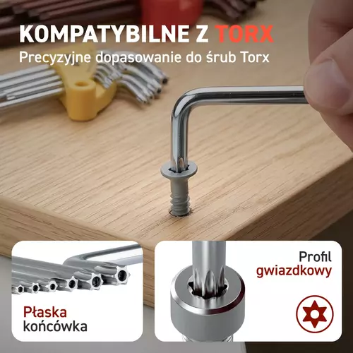 Zestaw imbusów TORX dwustronne 4