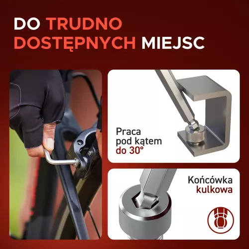 Zestaw imbusów HEX z kulką 4