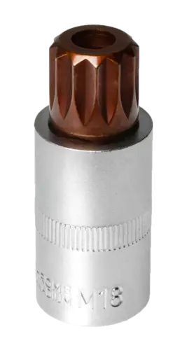 Nasadka 1/2" SPLINE M18 z otworem 1