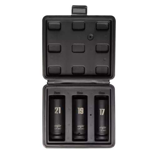 Zestaw nasadek udarowych długich 1/2" 17 19 21 mm 1