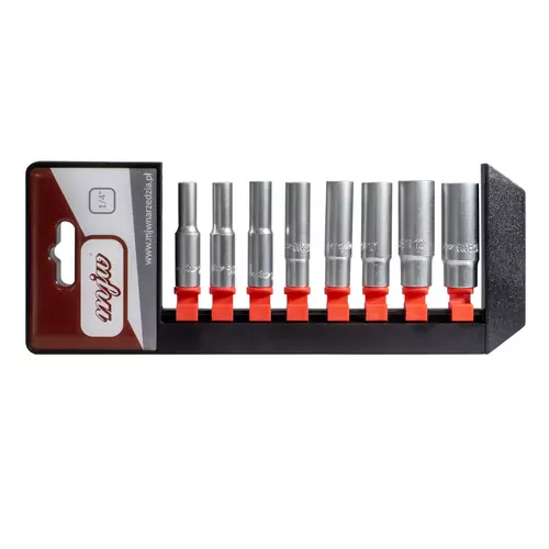 Zestaw nasadek 1/4" 6-kąt długie 1